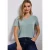 Street One Dames Shirt met V-hals in Blauw