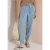 Cecil Dames Mid Waist Slim Legs broek in een gewassen look in Blauw
