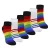 6-Pak Heren Dames Regenboog Trainer Katoenen Sokken Heldere Kleurrijke Gestreepte Sokken