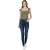 Jack Wills Geweven damesblouse met korte mouwen (Kaki Groen)
