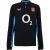 Castore Heren 2025 Engeland rugby-poloshirt met lange mouwen (ZWART/BLAUW)