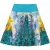 A-lijn rok met bloemen- en vlinderprint en turquoise tailleband.