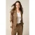 Oltre Unstructured Linen Blend Jacket Brown
