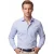Eton shirt lichtblauw ruit wit classic fit met borstzak