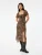 Koton Jurk  bruin / geel / groen / wit