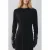 Mango midi jurk rib gebreid zwart