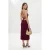 TRENDYOLMİLLA Dames Bordeaux Effen Midi Mouwloos Bodycon Jurken