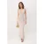 TRENDYOLMİLLA Dames Beige Effen Maxi Mouwloos Recht Avond & Gala Jurk