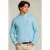 River Woods Normal Fit Basic Cotton Crew Neck Pullover Bora Bora Mix Blu