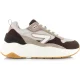 Hub  Glide coffee/mauve/off white lage sneakers dames