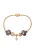faina Armband  rose-goud / jade groen / donkerlila / transparant