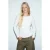 Blouse met slim fit en boothals