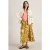 White Stuff Abigail Midi Skirt Chartreuse Print