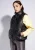 Wittchen Dames gewatteerd vest van eco-leer, zwart