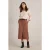 White Stuff Maren Midi Skirt Dark Tan