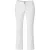 Nauwsluitende witte broek met subtiele details op de knieën