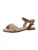 TOM TAILOR Sandalen met riem  donkerbruin / goud