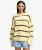 Slouchy Gestreepte Gebreide Trui Relaxed Pasvorm Yellow