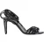 Saint Laurent Enkelband Sandalen in Zwart Patente Leer