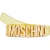 Moschino Transparent Logo Lettering Belt Yellow