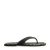Sacha leren teenslippers zwart