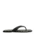 Sacha leren teenslippers zwart