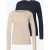 2-pack shirts met lange mouwen en ronde hals