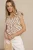 Studio Anneloes Leone Zebra Vneck Top 13894 T-shirt Korte Mouw 2217 Latte/ecru