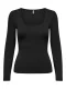 Only Female Shirts En Tops 15302647 Onlea L/s Deep Neck Top Jrs Noos