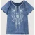 Summum Woman Top Indigo Embroidery Blue Daze Indigo