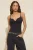 TRENDYOLMİLLA Dames Zwart Effen Mouwloos Getailleerd Blouses