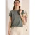 Shirt in burnout look met boothals