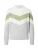 ABOUT YOU Trui ‘Janine’  grijs / groen / wit