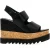 Stella McCartney Zwarte Polyester Wedge Sandalen