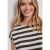 Street One Dames Shirt met hangende schouders, strepen en glitter in Bruin