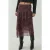 Hoge Taille Midi Rok met Bloemenprint