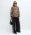 Oversized top met luipaardprint