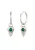 ELLI PREMIUM Oorbellen  smaragd / zilver