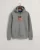 Gant Archive Shield hoodie voor heren, grijs gemêleerd