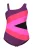 Ulla Popken Badpak  pink / lichtroze / grenadine / zwart