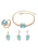 faina Sieraden set  turquoise / rose-goud / transparant