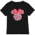 Disney Kinderen/kinderen minnie mouse hart oren silhouet valentijnsdag t-shirt