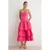 TRENDYOLMİLLA Dames Roze Effen Midi Mouwloos Skater Jurken