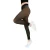 Marianne voetloze fleece panty zwart/nude