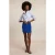 River Woods Short Woolen Skirt Blue