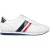 Lonsdale Heren Russell Classic Stripe Leren Sneakers (Wit/Navy/Rood)