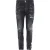 Dsquared2 Skater Jean Zwarte Denim Broek Met Afgetapete Zoom