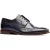 Base London Havisham Leren Heren Marineblauwe Derby Schoenen