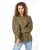 EsQualo Blouse Puff Slve Army Green