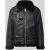 lindbergh regular fit jack jas in leerlook